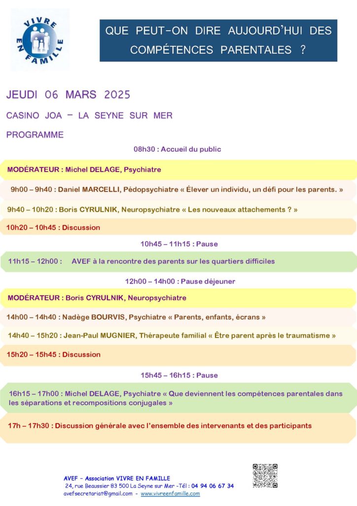 Programme colloque AVEF